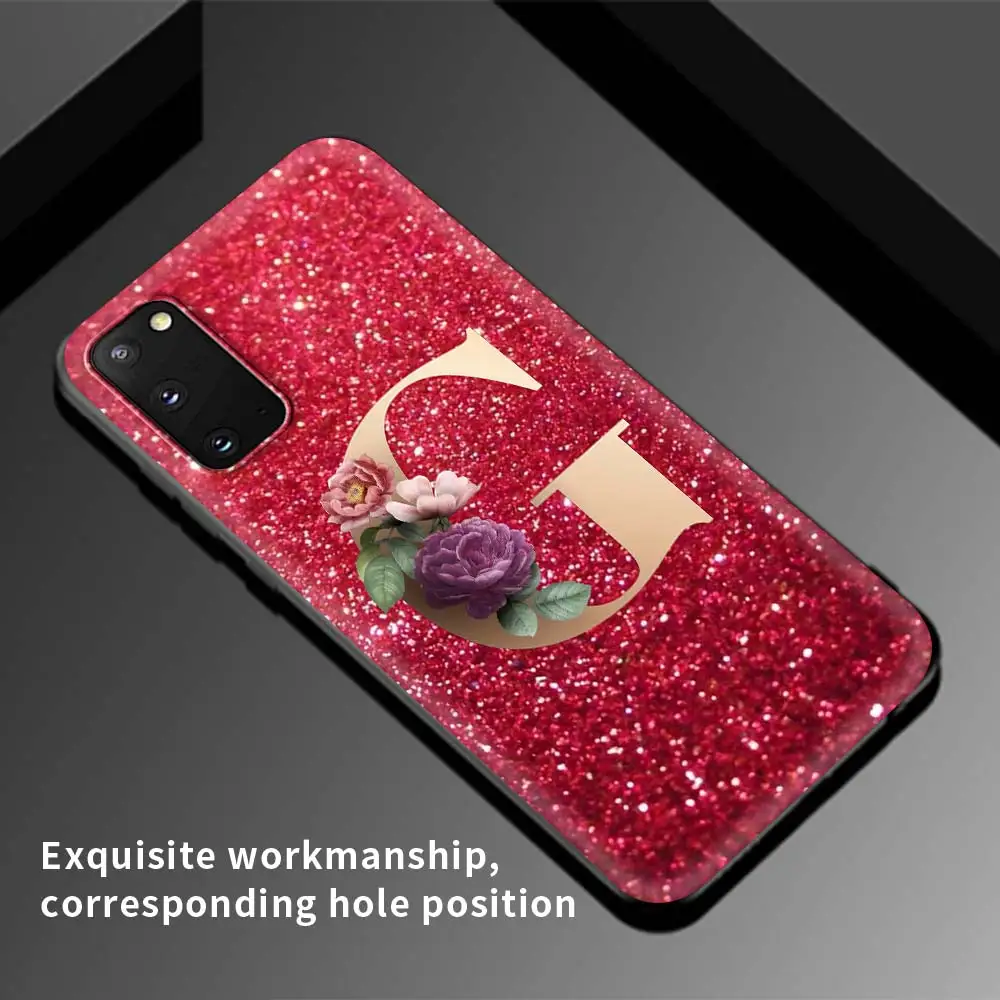 

Cute Fashion Letter Red Case For Samsung Galaxy S20 FE S21 S10 S8 S9 Plus Note 20 Ultra 9 810 Lite Black Shell Phone Tampa Sac