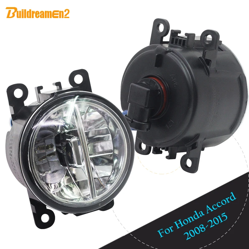 

Buildreamen2 2 X Автомобильные светодиодные лампы, противотуманные фары DRL, дневные ходовые огни 12 В для Honda Accord 2008 2009 2010 2011 2012 2013 2014 2015