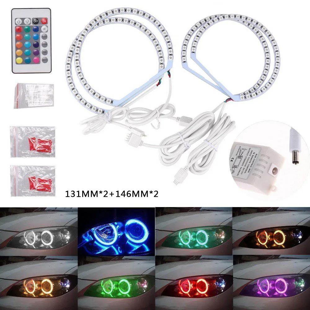 4 шт. яркие SMD RGB светодиодсветодиодный ангельские глазки комплект кольцевых гало