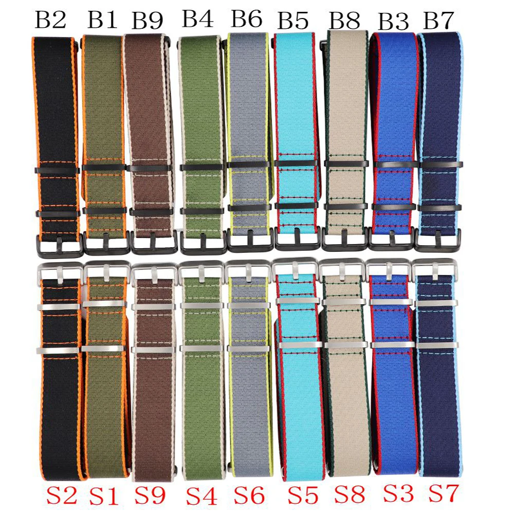 20 мм/22 мм нейлоновый холщовый ремешок ремень НАТО зулу высокого качества в стиле