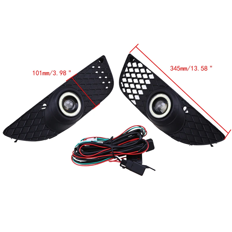 POSSBAY Автомобильные фары дневного света светильник тумана s LED Angel Eyes Halo Кольцо