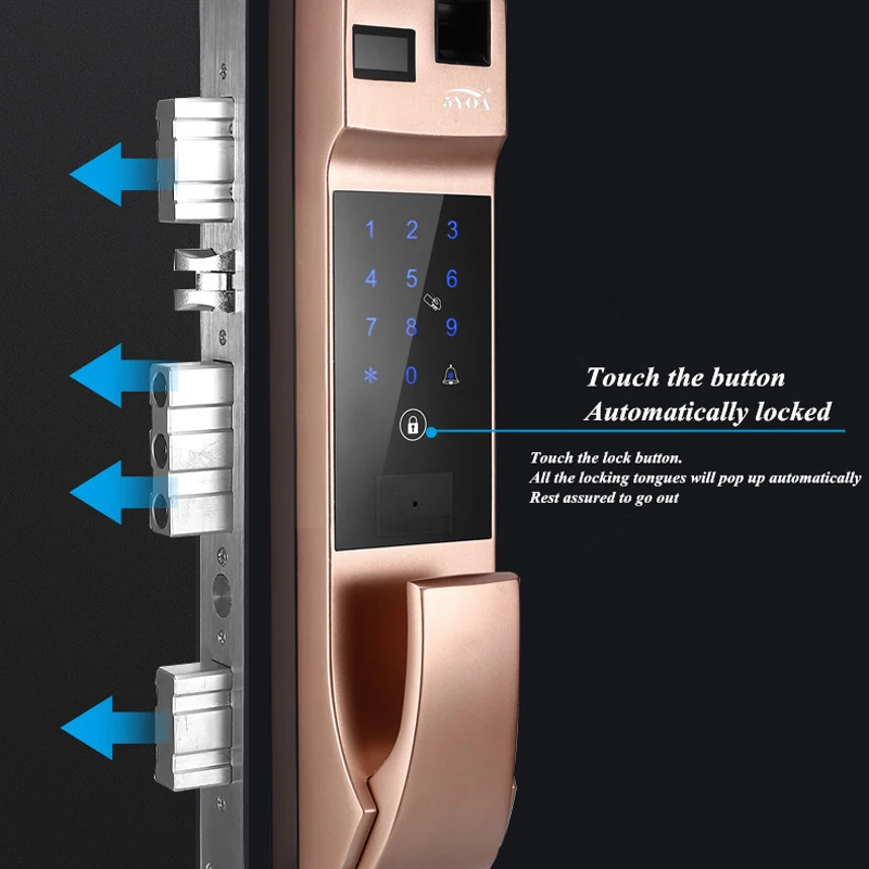 Полностью автоматический замок отпечатков пальцев секретная защита от кражи