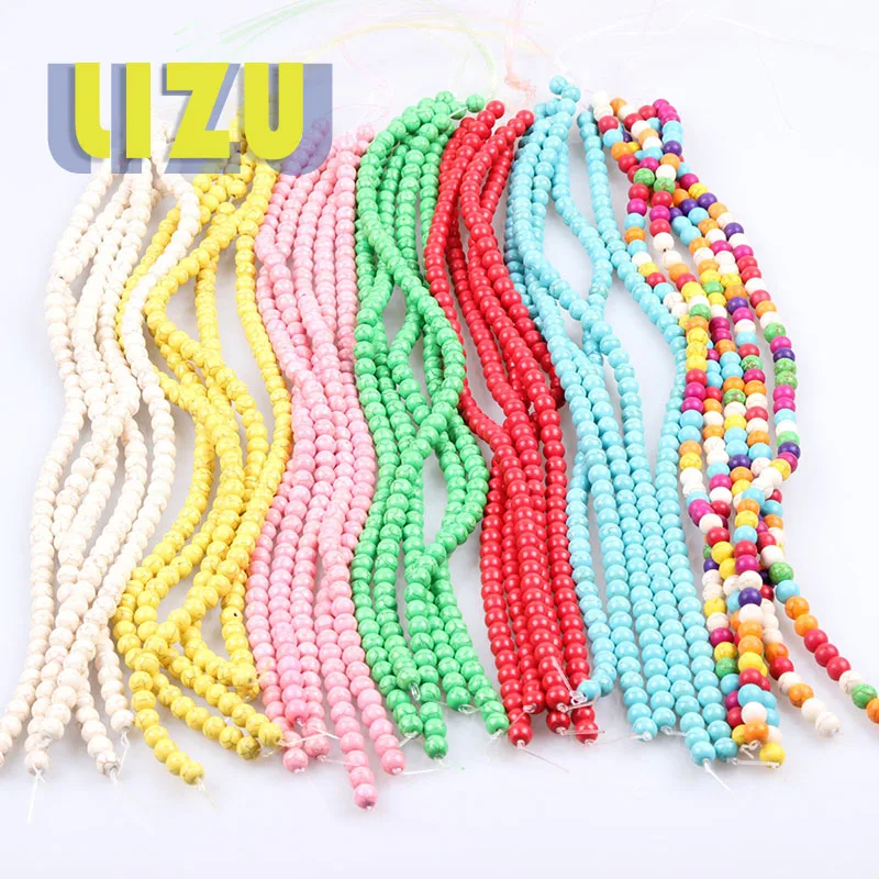 Оптовая продажа бирюзовых круглых бусин из натурального камня 8 мм Круглый