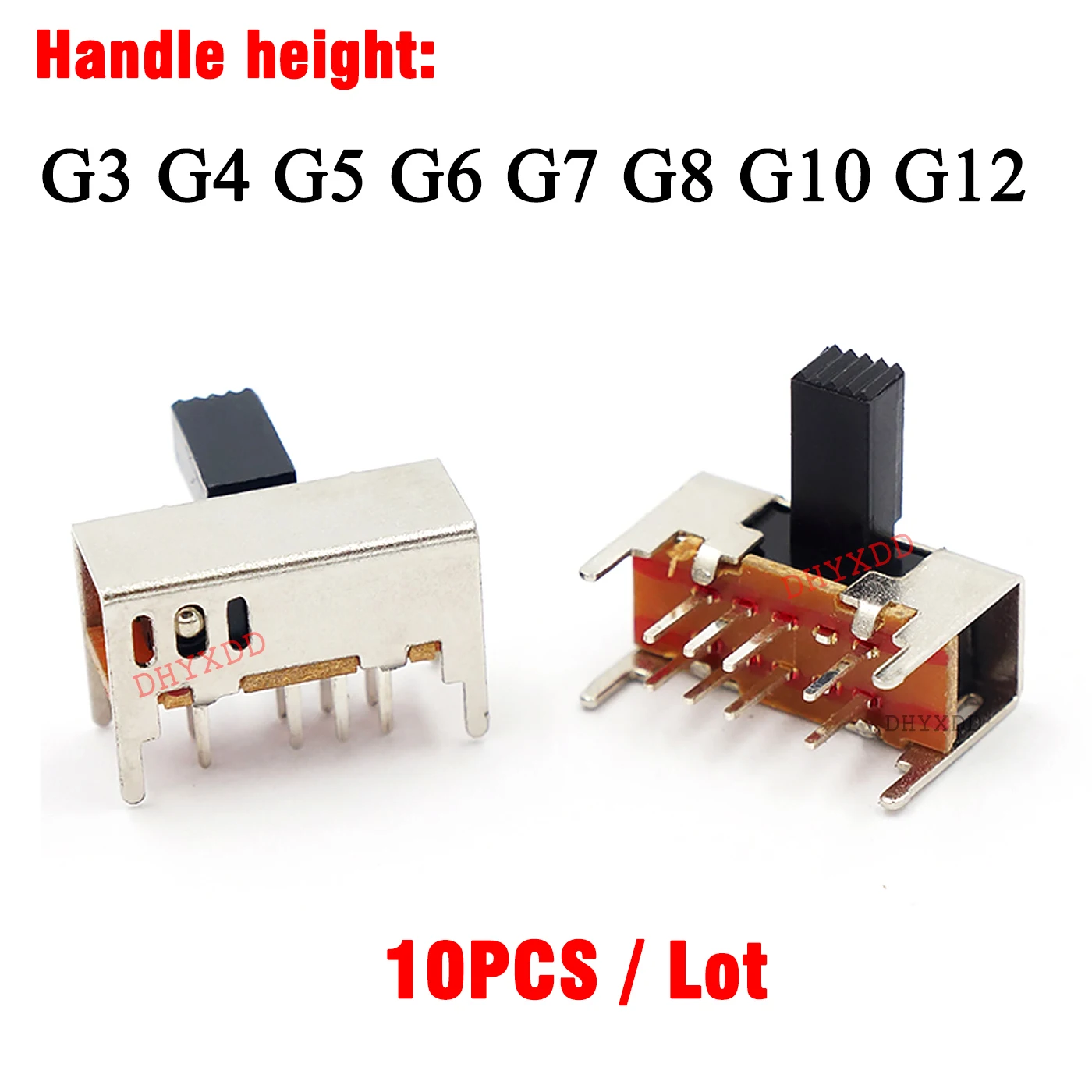 SK-23D05 G3 4 5 6 12 Панель PCB 8 Pin 3 позиции 2P3T DP3T Слайдер переключатель Боковая ручка