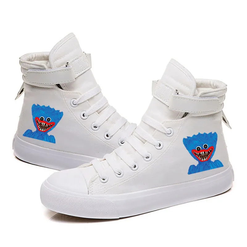 

2021 New Fashion Poppy Play Time Printed Velcro High-Top Canvas Shoes