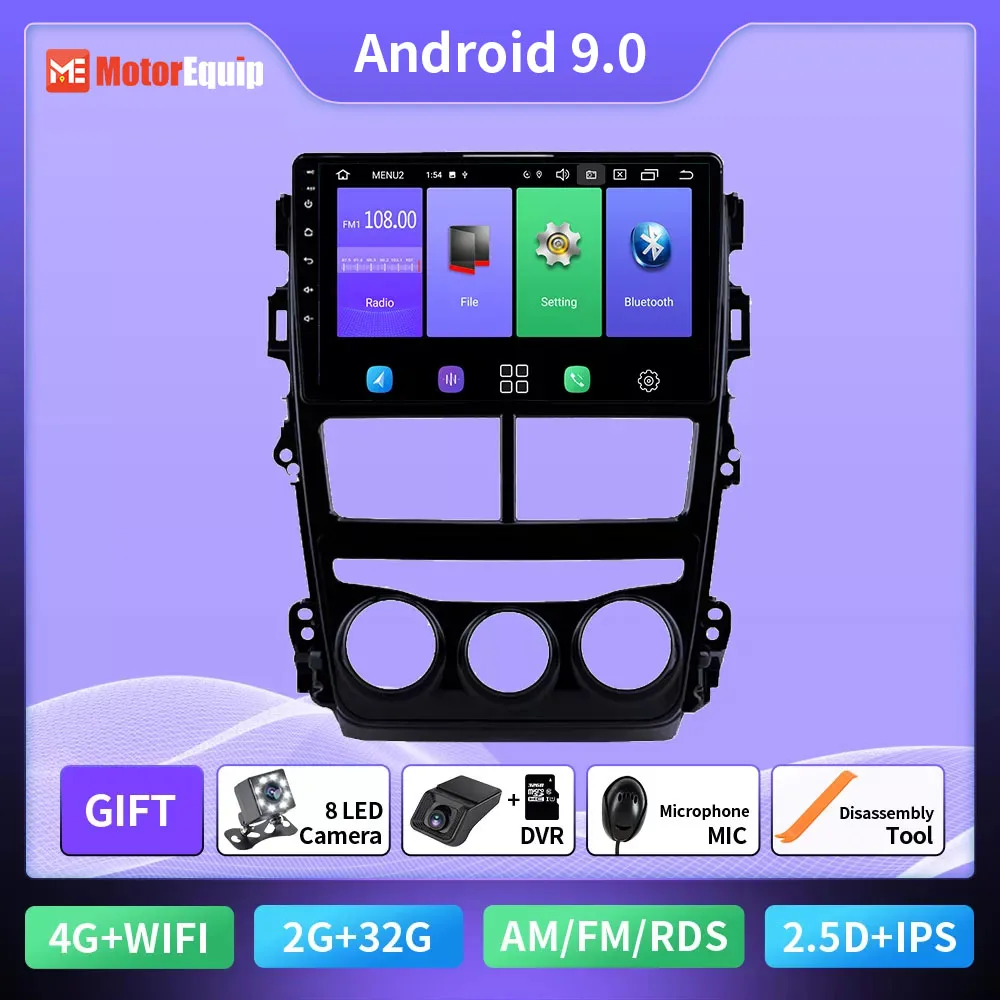 

Автомагнитола 2DIN для Toyota Vios Yaris 2018-2020, автомобильное радио, мультимедийный плеер, DVD-навигатор, GPS, Android, Wi-Fi, аудио для автомобилей