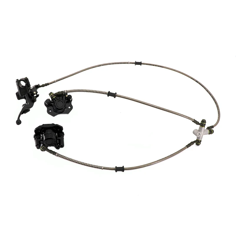 

1 Set 900mm 2*500mm 2 in 1 Hand Lever Hydraulic Disc Brake Set Fit For ATV 150cc 200cc 250cc Bike Go Kart Buggy Scooter Parts