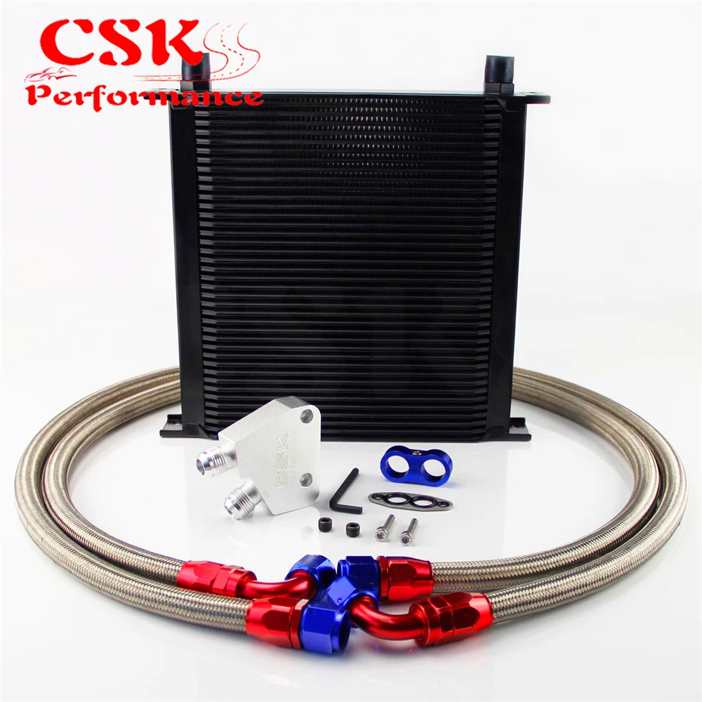 40 ряд 248 мм AN10 Масляный радиатор British Kit + мужской адаптер для сэндвич пластин