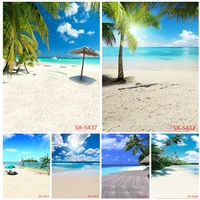 summer tropical sea beach palms tree photography background child portrait photo backdrops photo studio props 2157 yxfl 03