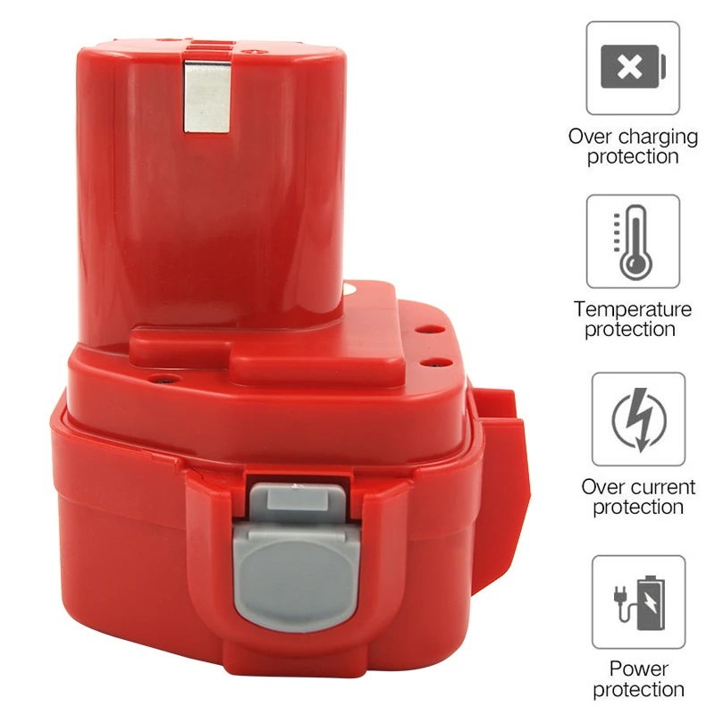 PA12 1220 1222 1234 12V 2000mAh Ni-Cd Rechargeable Battery for Makita 6270D 6271D 6227D 6317D 8270D 8413D 4331D DA312D 1233 1235 - купить по