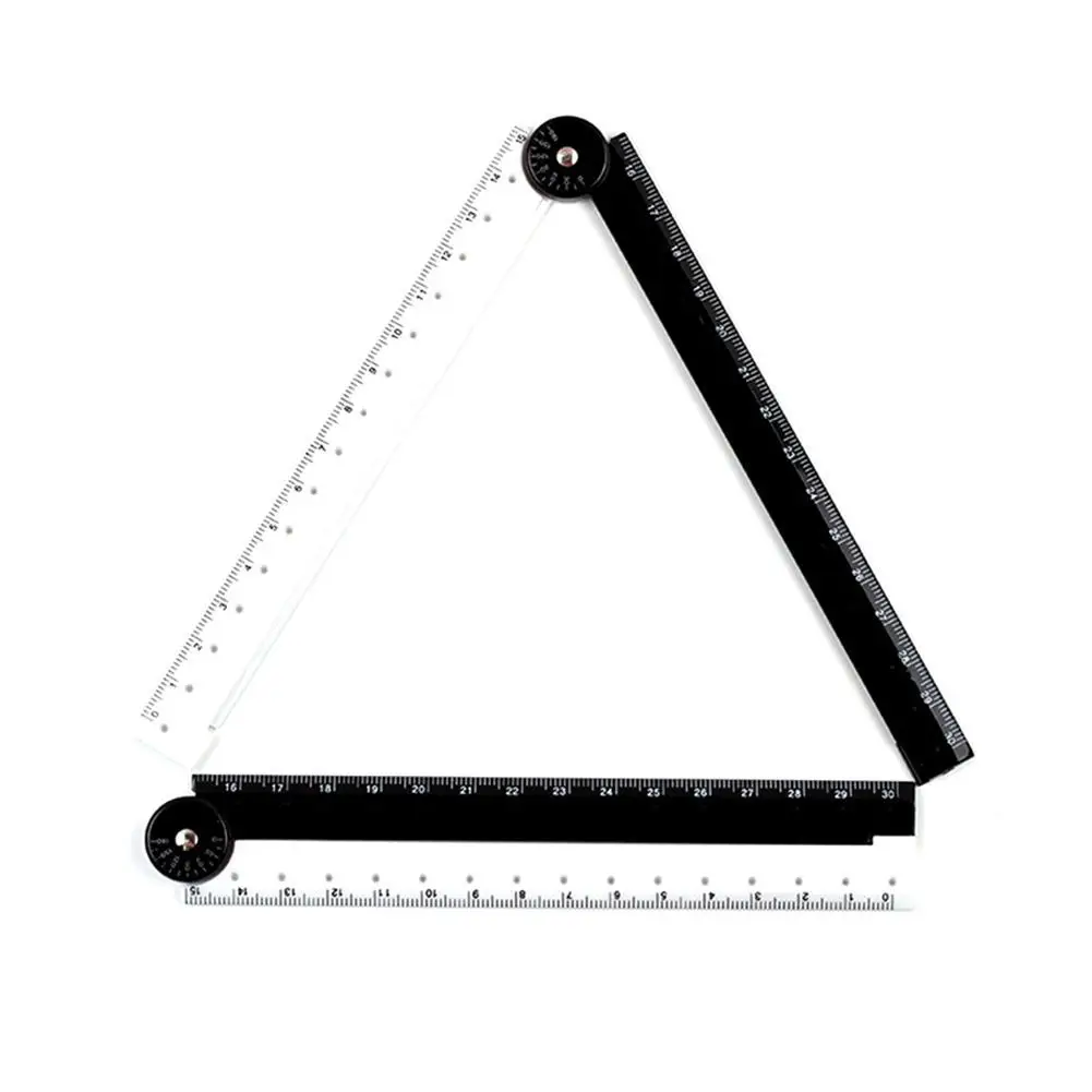 

One Piece 16cm Black White Plastic Double-sided Scale Straight Ruler Stationery Ruler Simple Drafting Design Ruler School Tools