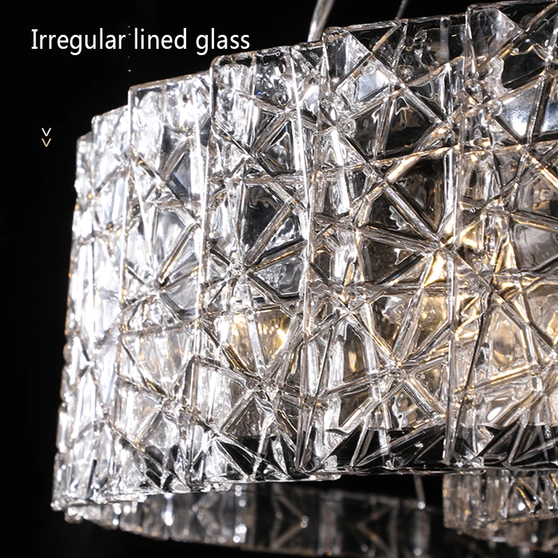 Роскошные стеклянные железные светодиодные подвесные светильники в