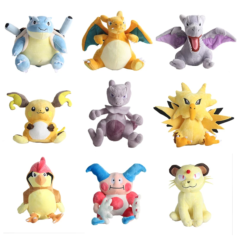20 23cmplush Charizard Lickitung Mr.Mime Zapdos Blastoise Raichu Haunter Mewtwo Aerodactyl Persian Pidgeotto Рождественский