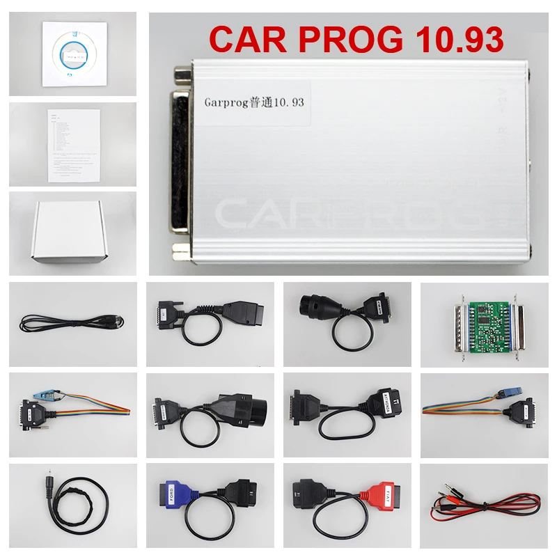 Carprog ECU программа Carprog V8.21 прошивка онлайн версия с 21 адаптерами Carprog программное обеспечение V8.21/V10.93 - Цвет: V10.93