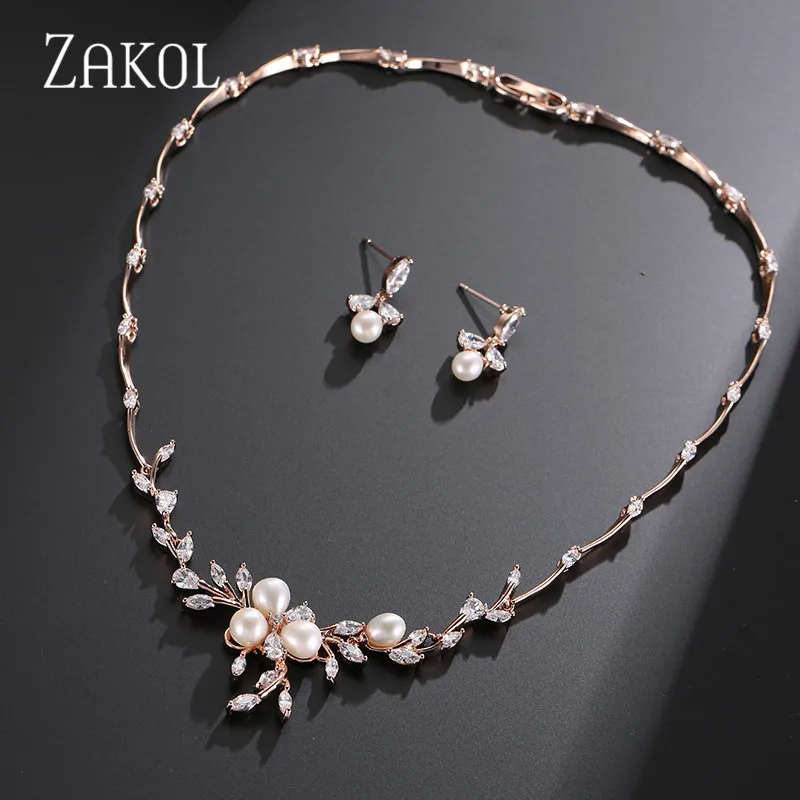 ZAKOL новые классические серьги с кубическим цирконием и цветком комплект