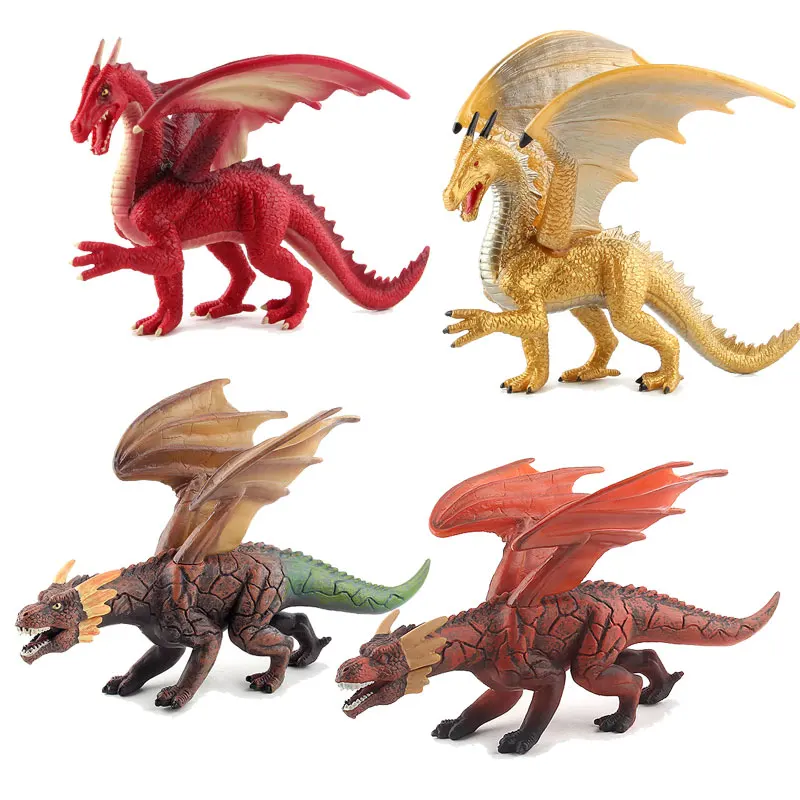 Экшн фигурка имитация волшебного льда огня скалы дракона динозавры ПВХ твердая