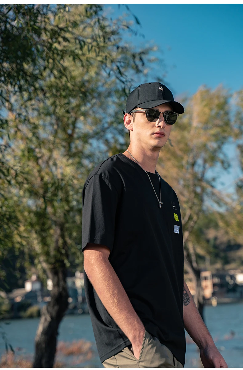 

YTX1647 summer new ins street loose and fun smiley embroidered short-sleeved T-shirt