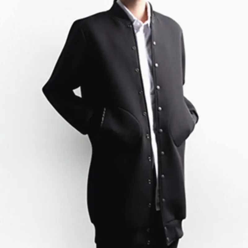 

HOT / Spring Men’s New Fashion Personalized Customization Large-size Loose mid-length hooded cardigan jacket/S-6XL