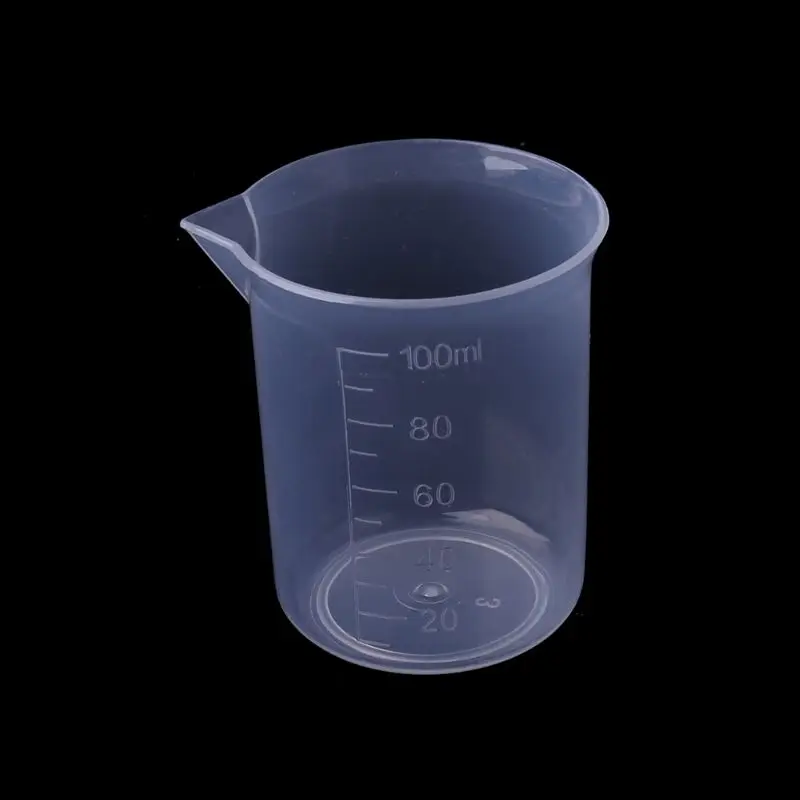 

5 Sizes Plastic Beakers Measuring Cups Set Graduated Transfer Pipettes U4LD