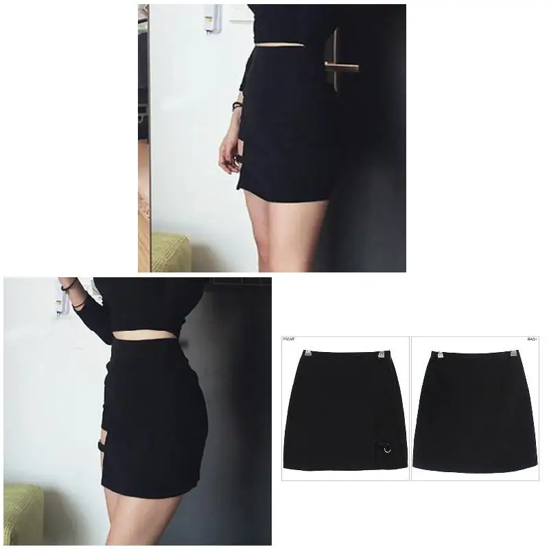 Женское мини платье с высокой талией облегающая юбка неправильной формы для лета