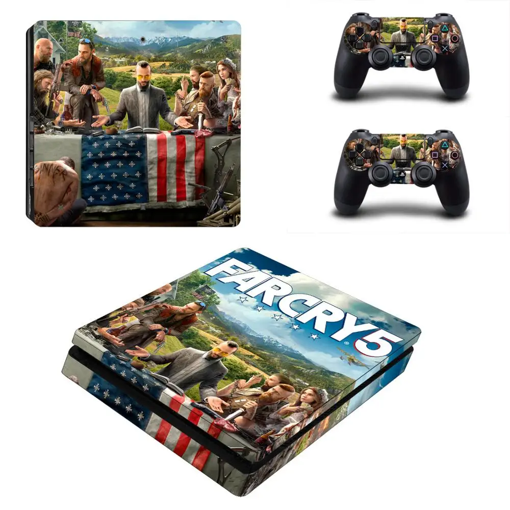 Тонкие наклейки для PS4 Far Cry 5 PS 4 Play station тонкий стикер кожи Adesivos playstation Slim консоль и