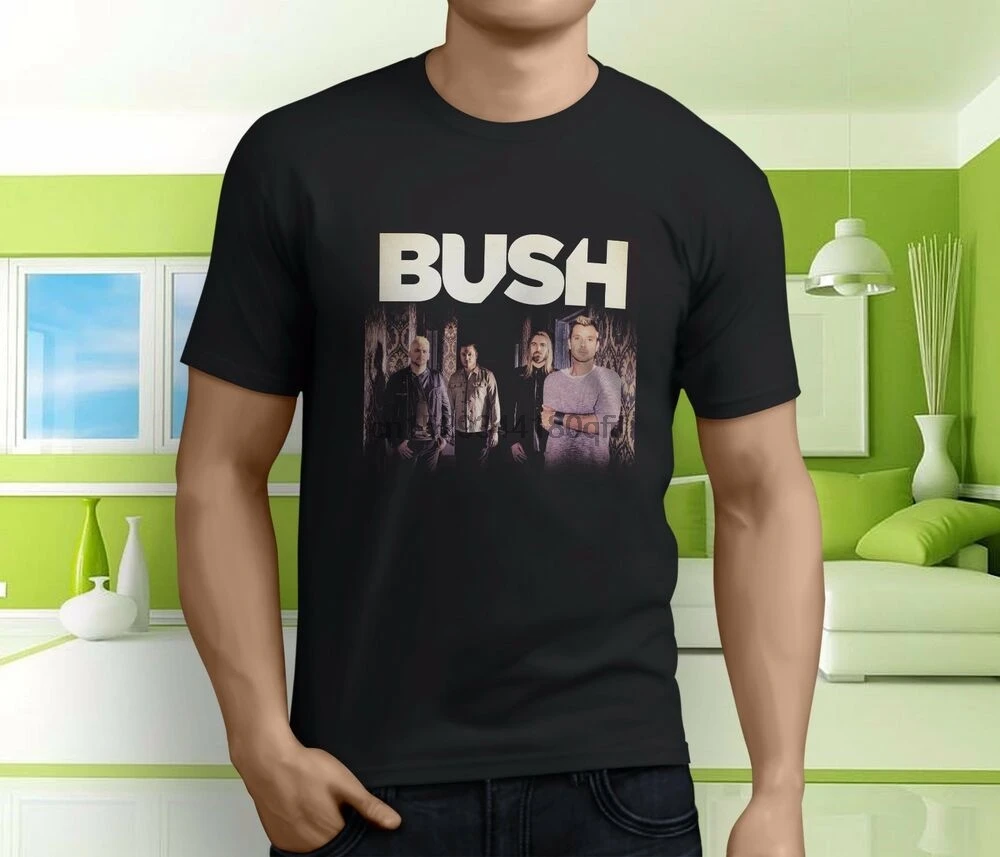 Новая крутая Мужская черная футболка с рисунком Буша бритвы рок-группы Gavin Rosdale