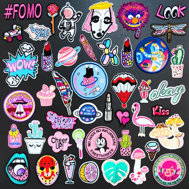 Хорошо поцелуй значок Сделай Сам вышитая нашивка аппликация одежда для глажки