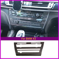 for bmw x5 2014 2018 central control volume knob frame real carbon fiber 1 piece set automotive interior accessories