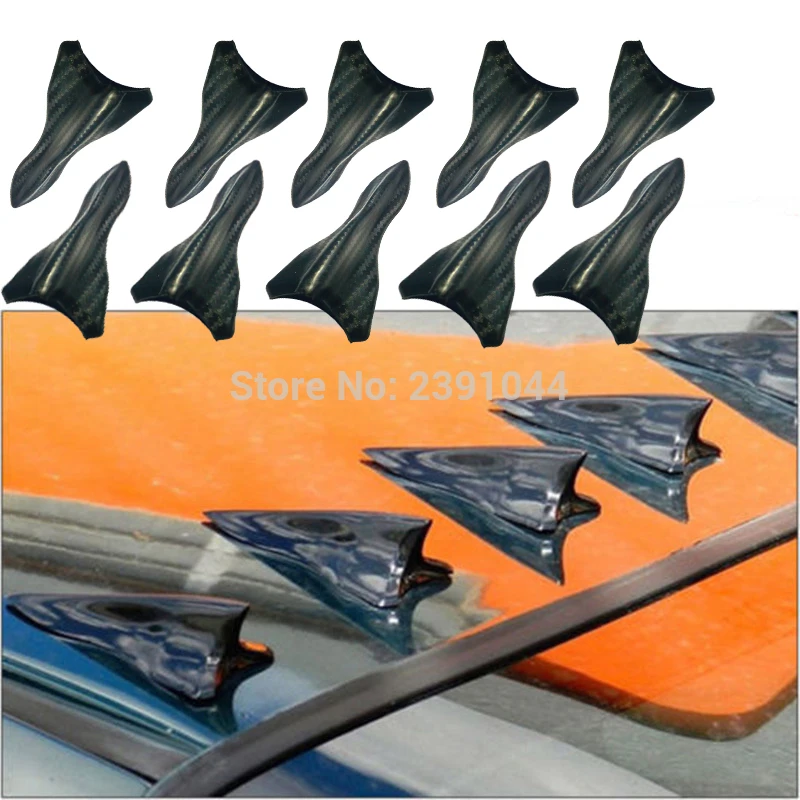 

10Pcs Gen 2 Roof Spoiler Carbon Fiber Roof Wing Shark fin roof antenna Generator Roof Fin Spoiler Case For Mazda