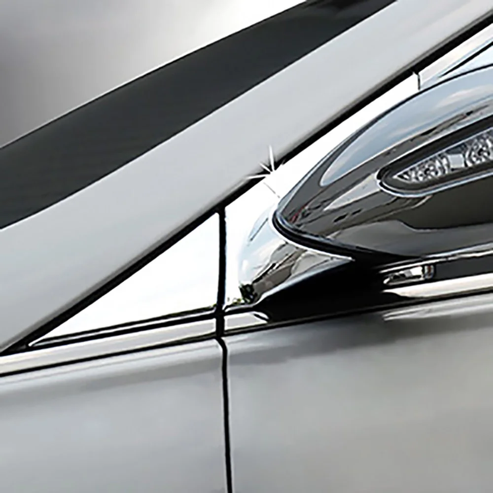 Для hyundai Sonata i45 2010-2012 2013 АБС хромированная столб окна отделка рамки противотуманных фар автомобиля зеркало угловой кронштейн зеркала украшения