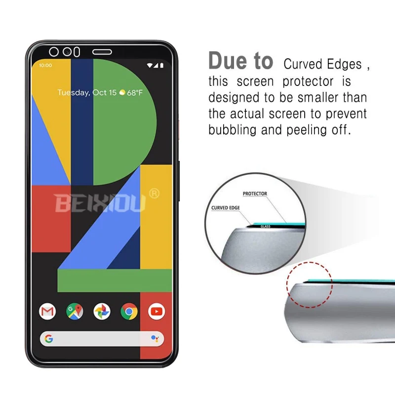 2 PCS Full Tempered Glass For Google Pixel 4 XL Screen Protector tempered glass on the for Google Pixel 4 XL Protective Film