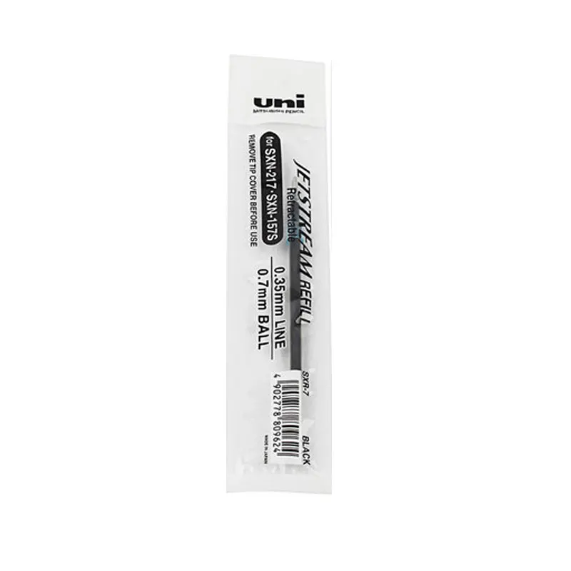 0.7mm 1 black refill 1 шт UNI SX-217 шариковые ручки JETSTREAM Средняя Ручка 0,7/1,0 мм сменный стержень ультра гладкие школьные принадлежности канцелярские принадлежности - Цвет: 0.7mm 1 black refill