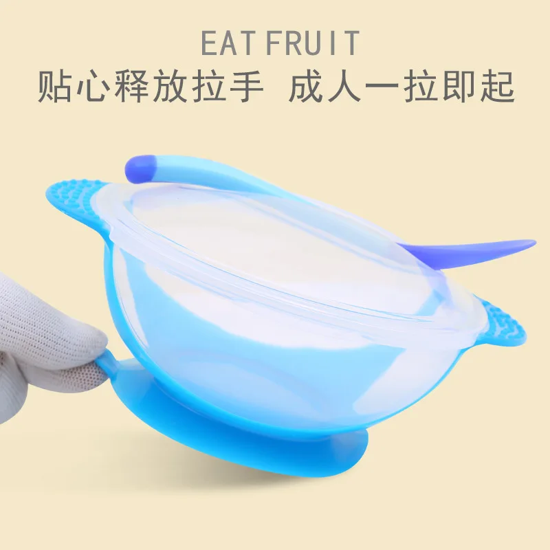 

Plate For Kids Palte With Lid Silicone Baby Bowl Suction BPA Free Feeding Baby Tableware Dishes Children Pratos Dining