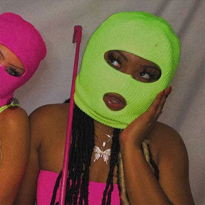 

НОВАЯ шапка с 3 отверстиями, Балаклава, шапка для самостоятельного пошива, смешная женская вязаная тактическая CS маска на все лицо для мужчи...