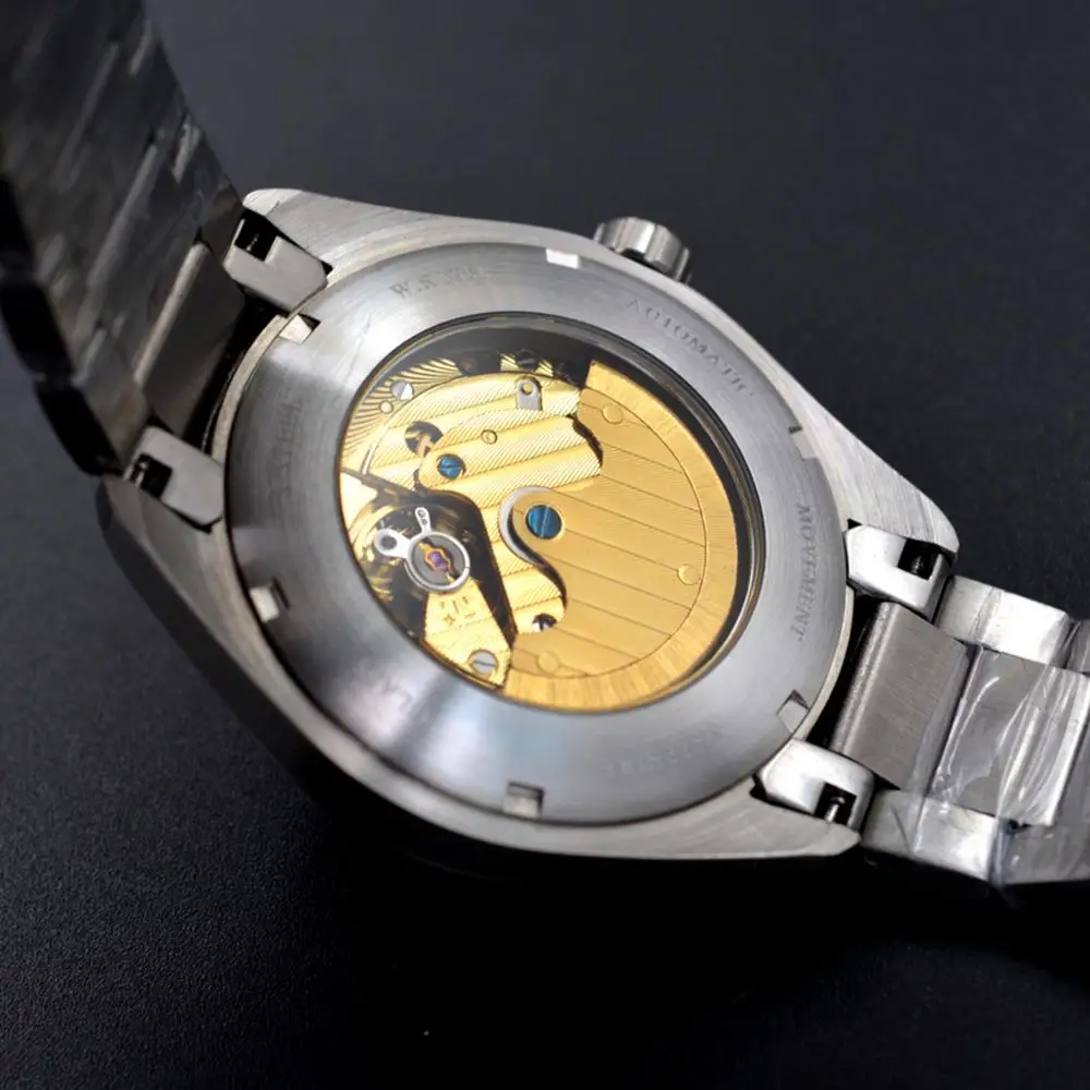

Corgeut Watch Men Automatic Mechanical Leather Strap sapphire Business sport Male Luxury Sapphire Glass men wristwatch 1