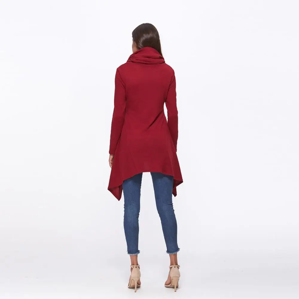 Европейский и американский стиль сплошной цвет асимметричное платье с капюшоном