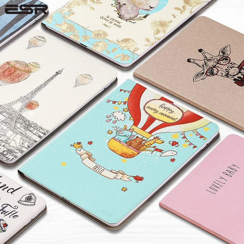 Чехол ESR с рисунком из мультфильма для Apple, iPad 9,7, чехол s A1822 из искусственной кожи A1823/A1893/A1954