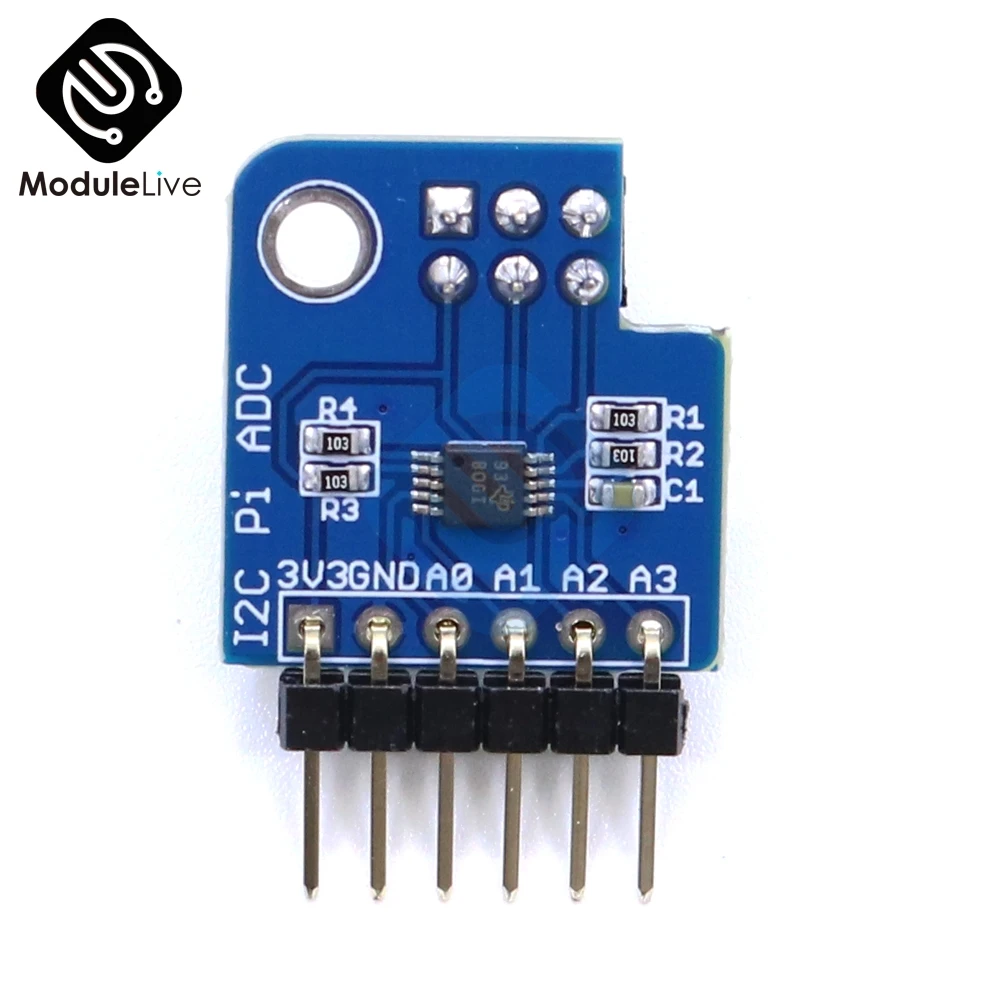 ADS1115 I2C Pi ADC модуль 16-битный прецизионный 8SPS до 860SPS для Raspberry 1 2 3 Zero A + B набор