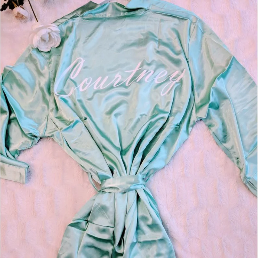 Заказное имя Дата девичник выходные ночная рубашка индивидуальное Свадебные