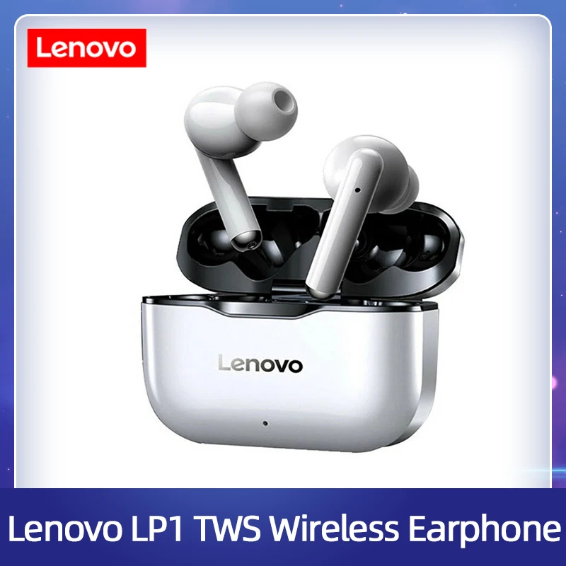 Lenovo LP1 наушники вкладыши TWS Bluetooth 5 0 глубокий бас сенсорное управление In ear
