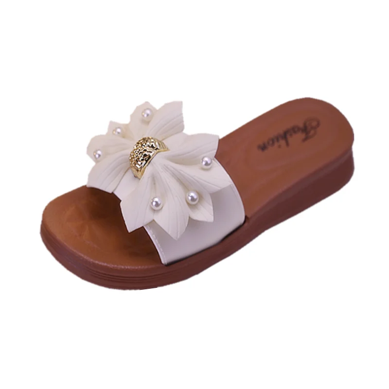 

2021 New Summer Fashion Casual Women's Slippers, Korean Version Slope Heel Home Anti-skid Thick Bottom One-line Sandals