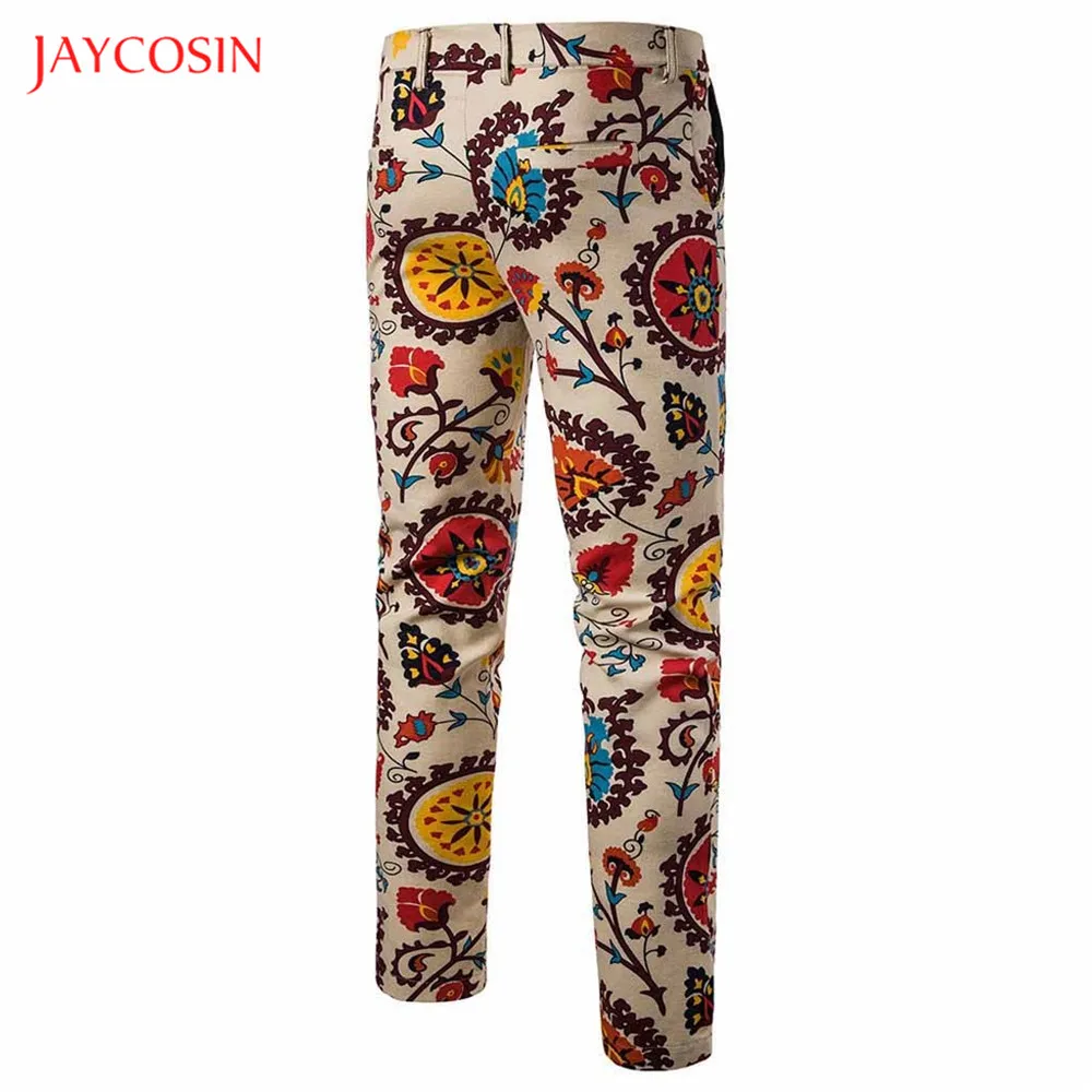 Мужские брюки Joycosin повседневные разноцветные с цветочным принтом для ночного