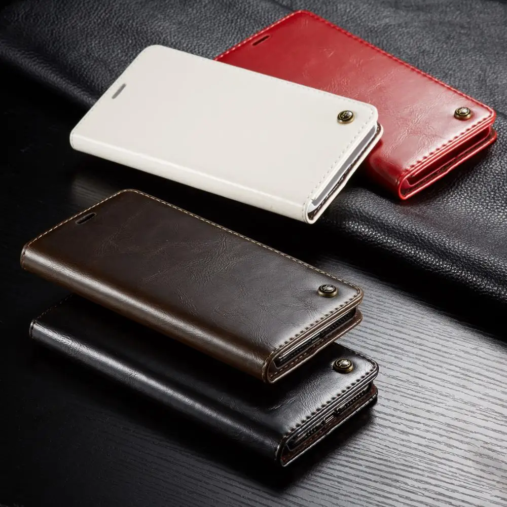 

Genuine CaseMe Retro Plain Magnetic Leather Wallet Stand Holder Case Cover for iPhone 11 Pro Max SE 2020 XR XS Max 7 8 Plus 6S 5