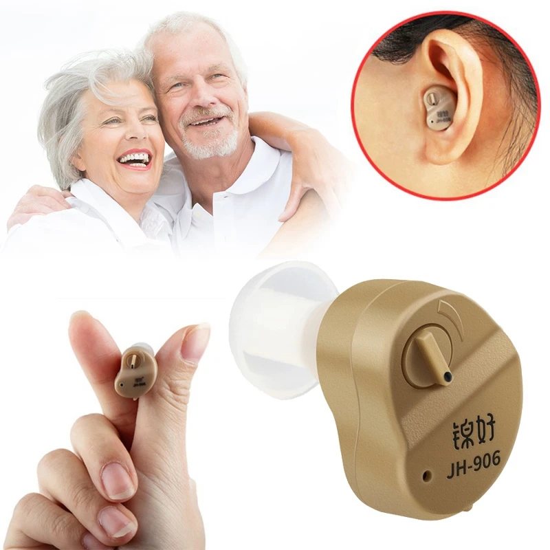 1 пара мини в ухо портативный невидимый слуховой аппарат помощник усилитель