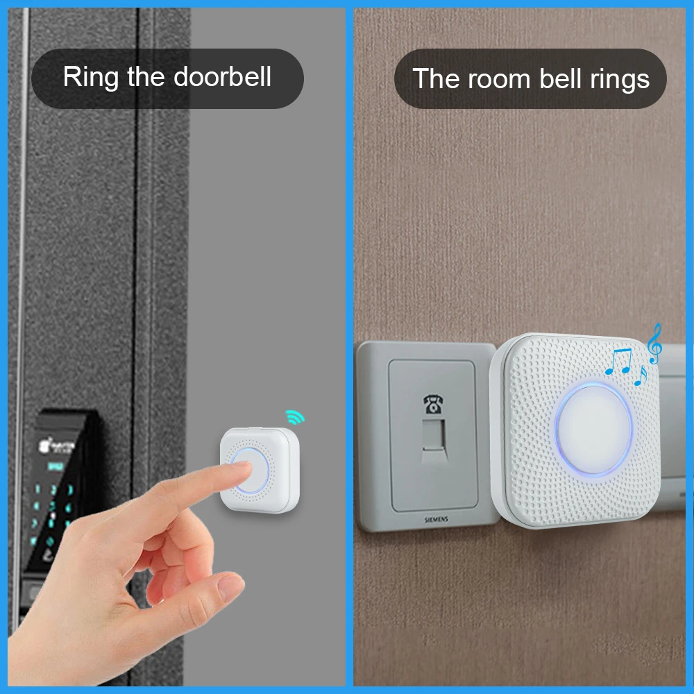 Умный беспроводной дверной звонок для домашней безопасности 433 МГц|Дверной