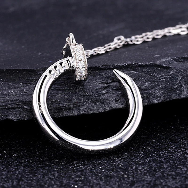 Ожерелье женское из серебра настоящий Муассанит пробы 1 карат 100% | Украшения и