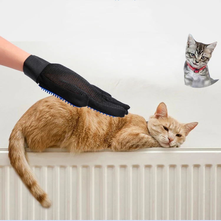 

Dog Pet Grooming Glove Silicone Cats Brush Comb Deshedding Hair Gloves Dogs Bath Cleaning Supplies Animal Combs