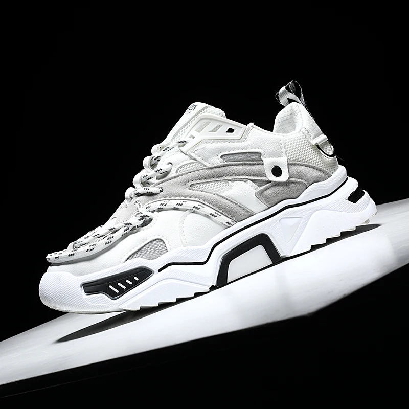 Женские кроссовки на массивной платформе дышащие сетчатые толстой подошве