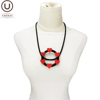 ukebay new heart pendant necklaces for women fashion designer handmade necklace jewelry 2 colors bohemian wedding jewelry choker