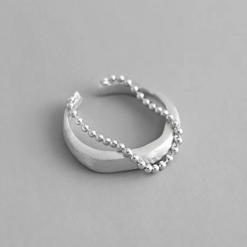 Уникальное серебряное кольцо Kinel 925 корейские ювелирные изделия матовое